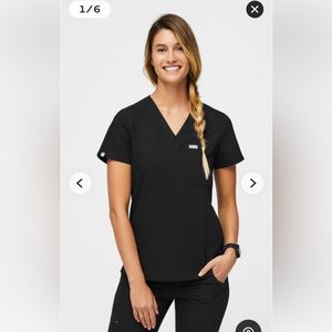 Figs Catarina Scrub Top - XS / Black